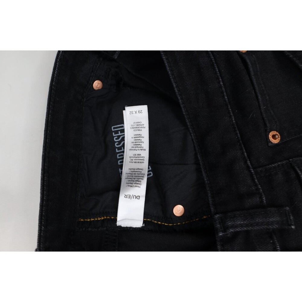DU/ER DUER Womens Size 29 Faded Performance Denim Slim Straight Leg Jeans Black - Picture 10 of 16